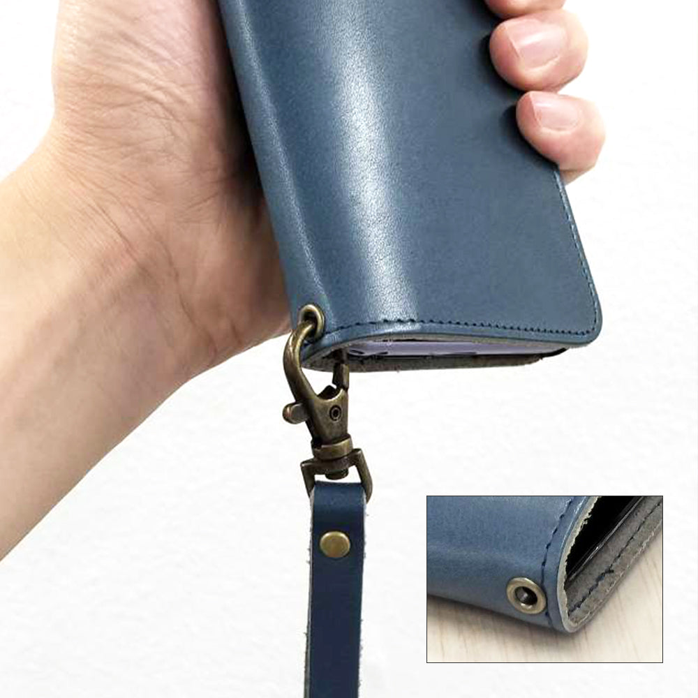 Genuine leather notebook exclusive strap fitting hardware option (eyelet)
