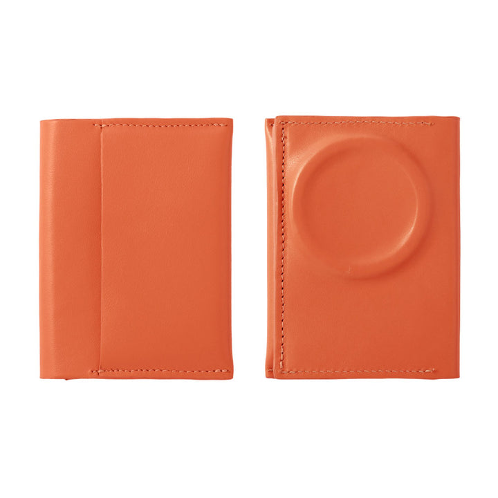 Portefeuille carte en cuir véritable italien lisse compatible Magsafe