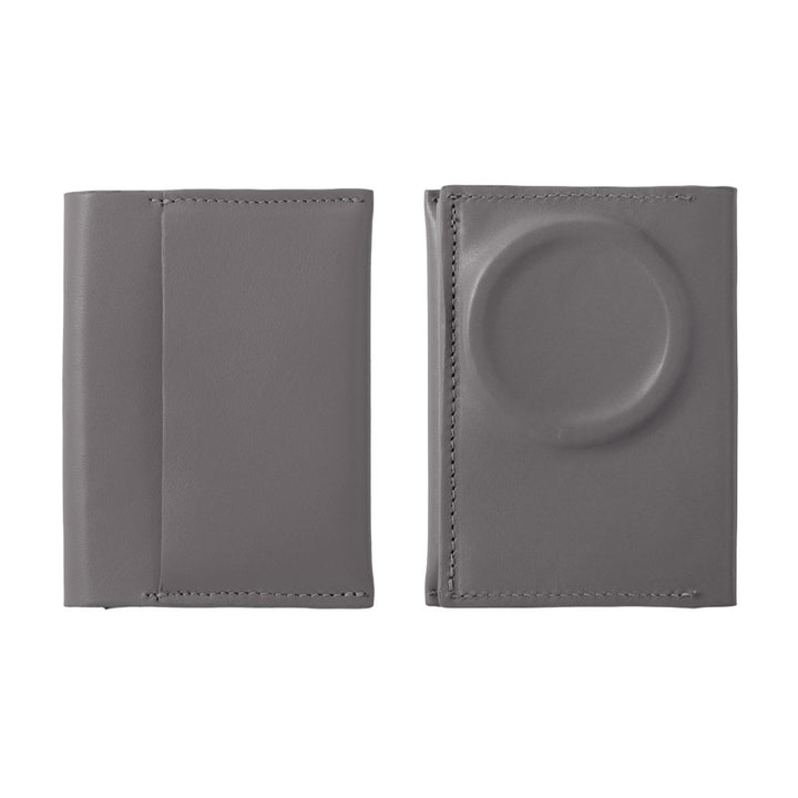 Portefeuille carte en cuir véritable italien lisse compatible Magsafe