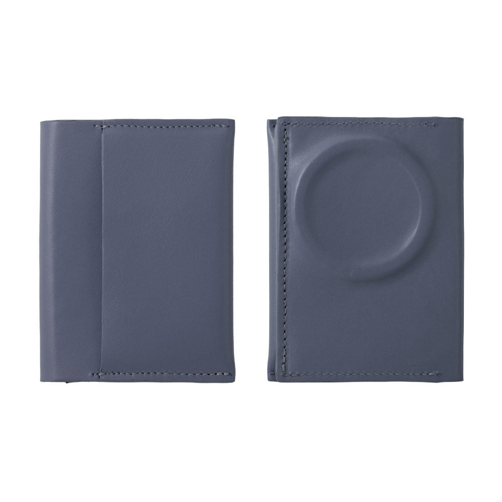 Portefeuille carte en cuir véritable italien lisse compatible Magsafe