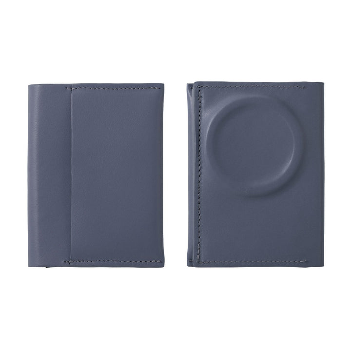 Portefeuille carte en cuir véritable italien lisse compatible Magsafe