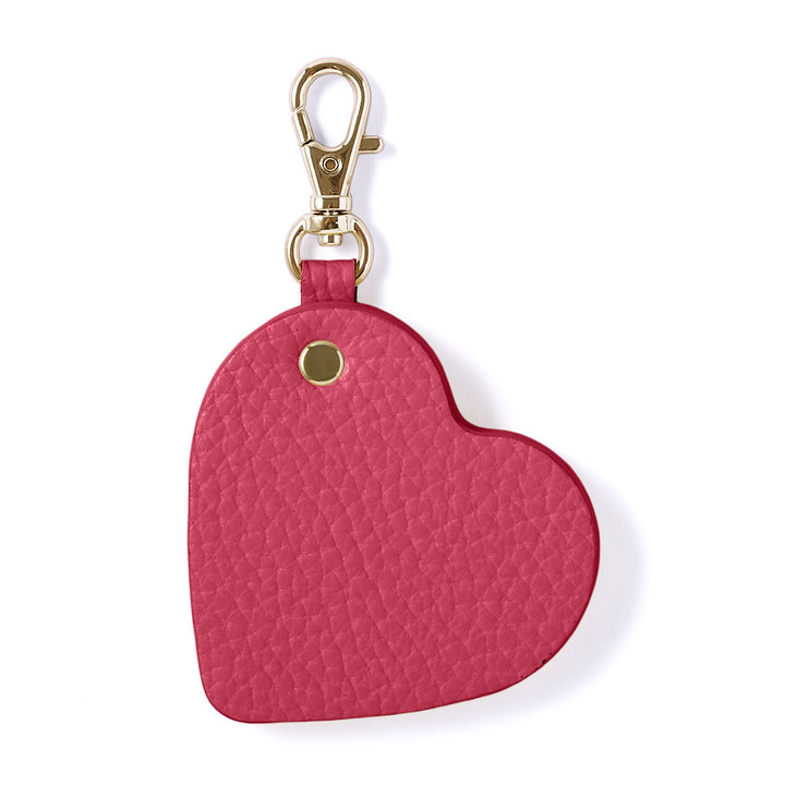 Accessoire cuir véritable cuir italien grainé breloque miroir