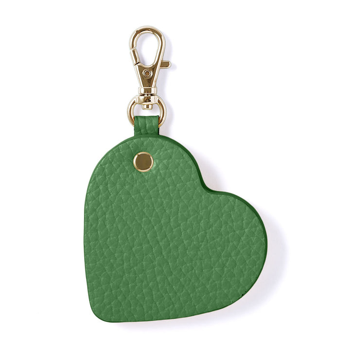 Accessoire cuir véritable cuir italien grainé breloque miroir