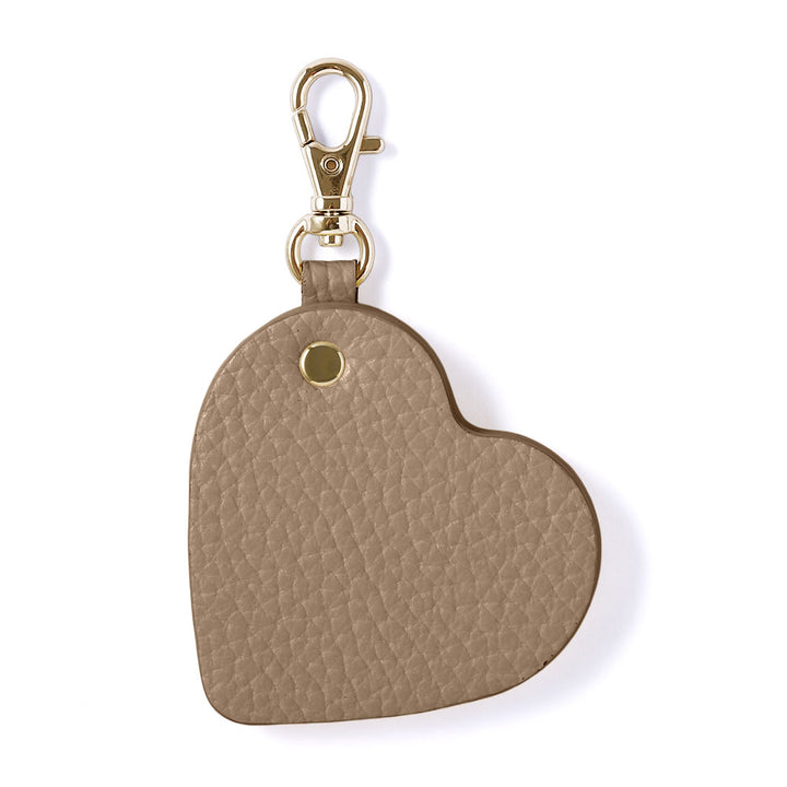 Accessoire cuir véritable cuir italien grainé breloque miroir