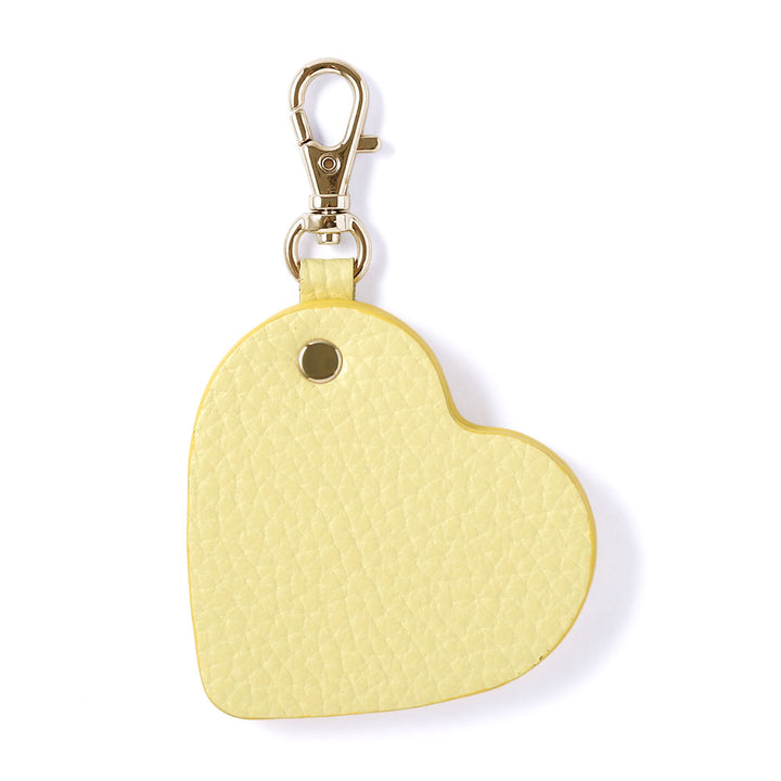 Accessoire cuir véritable cuir italien grainé breloque miroir