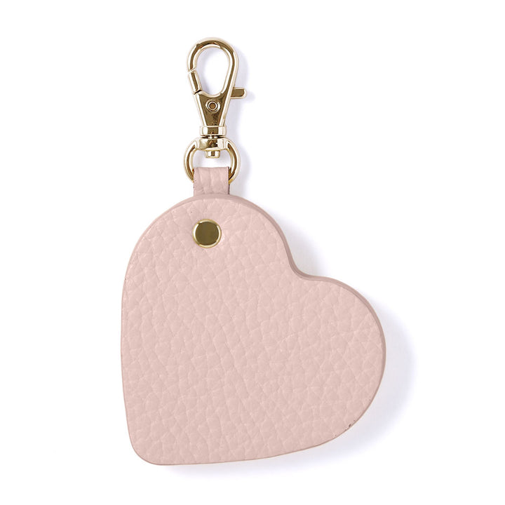 Accessoire cuir véritable cuir italien grainé breloque miroir