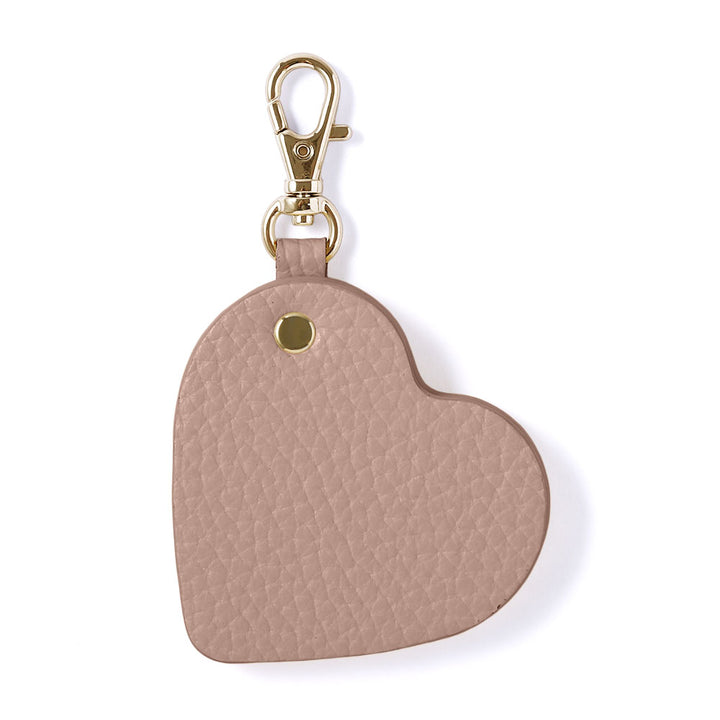 Accessoire cuir véritable cuir italien grainé breloque miroir