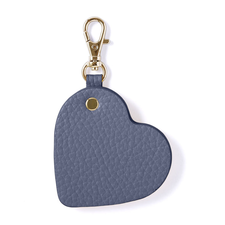 Accessoire cuir véritable cuir italien grainé breloque miroir