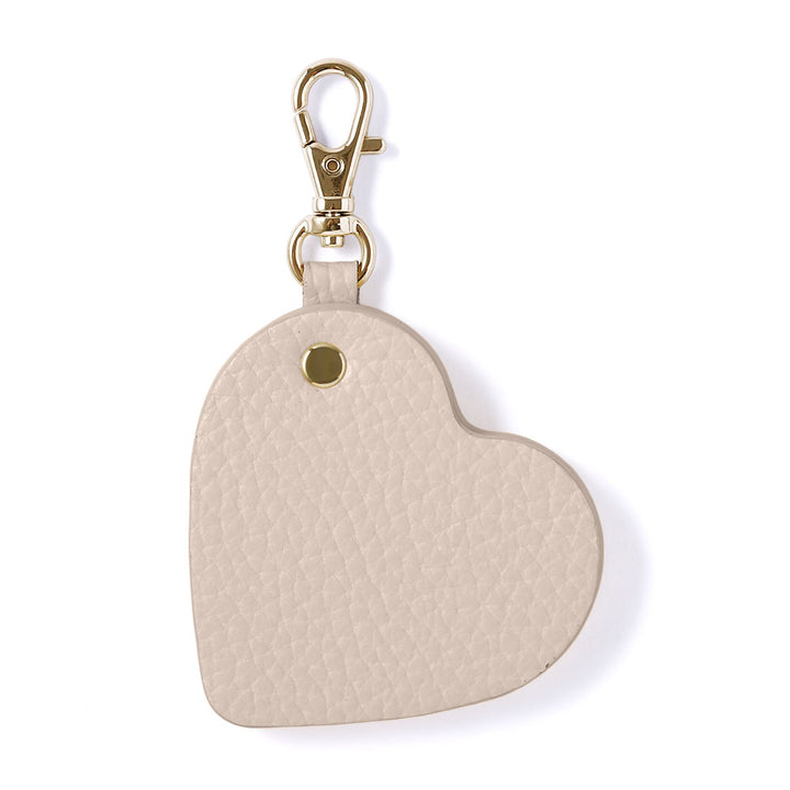 Accessoire cuir véritable cuir italien grainé breloque miroir