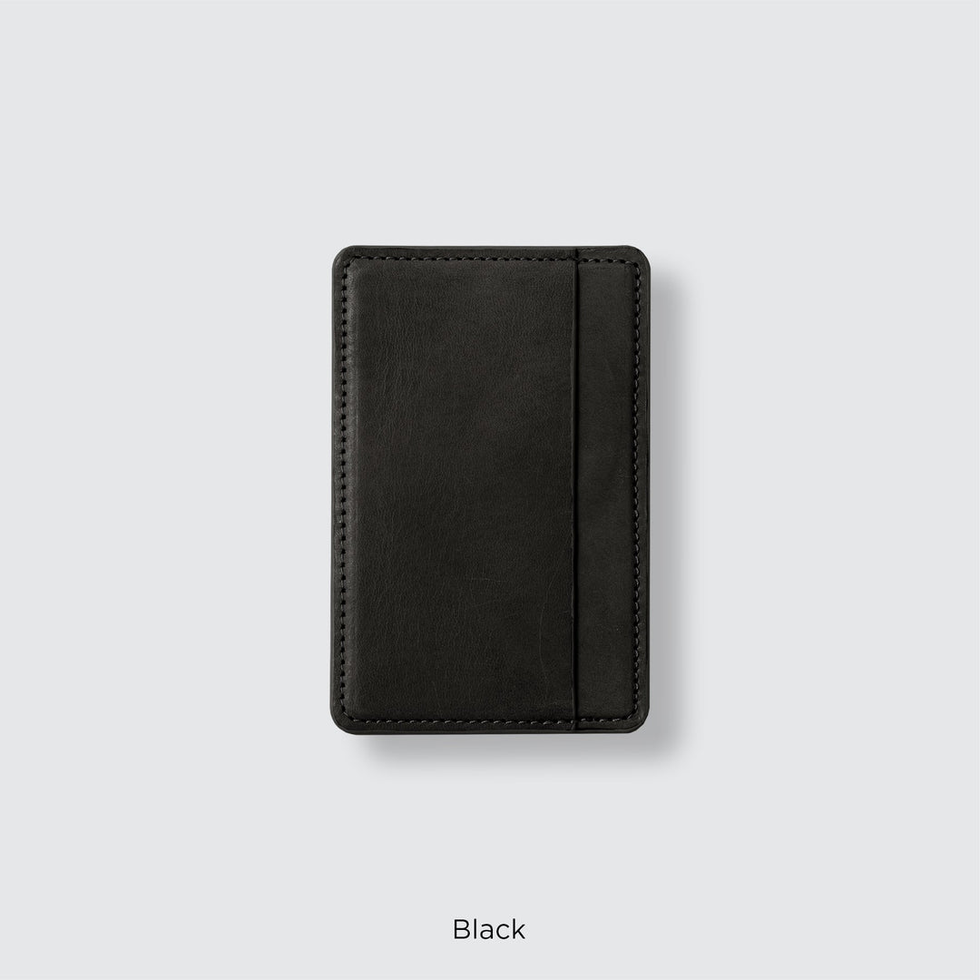 MagSafe-compatible genuine leather card pocket, Mostro Japan leather