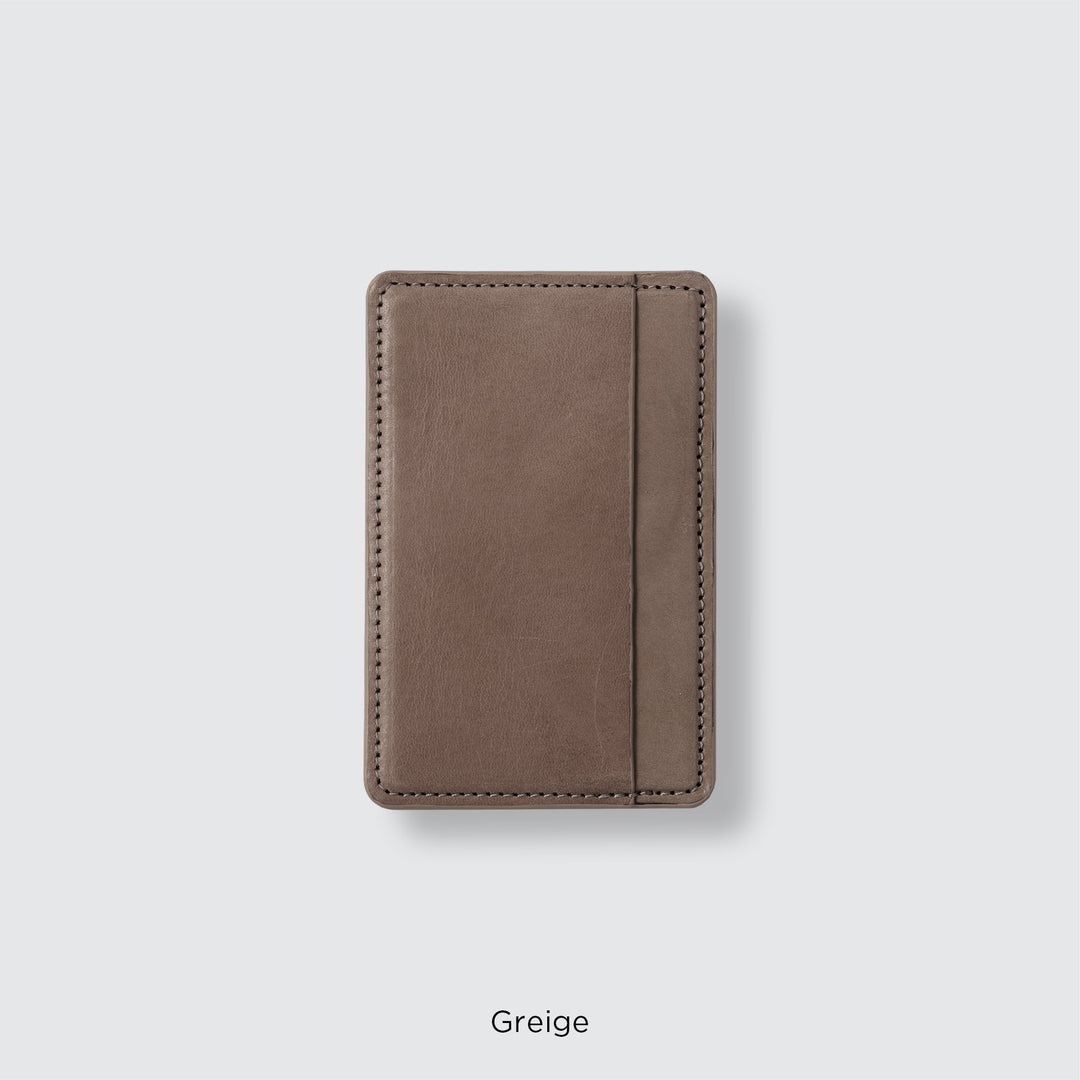 MagSafe-compatible genuine leather card pocket, Mostro Japan leather