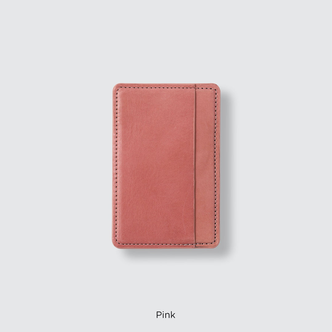 MagSafe-compatible genuine leather card pocket, Mostro Japan leather