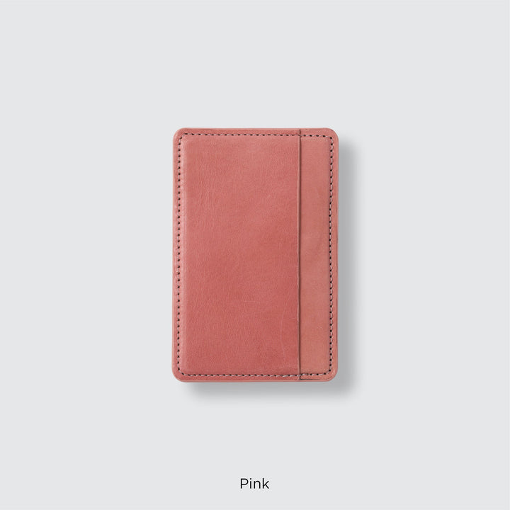 MagSafe-compatible genuine leather card pocket, Mostro Japan leather