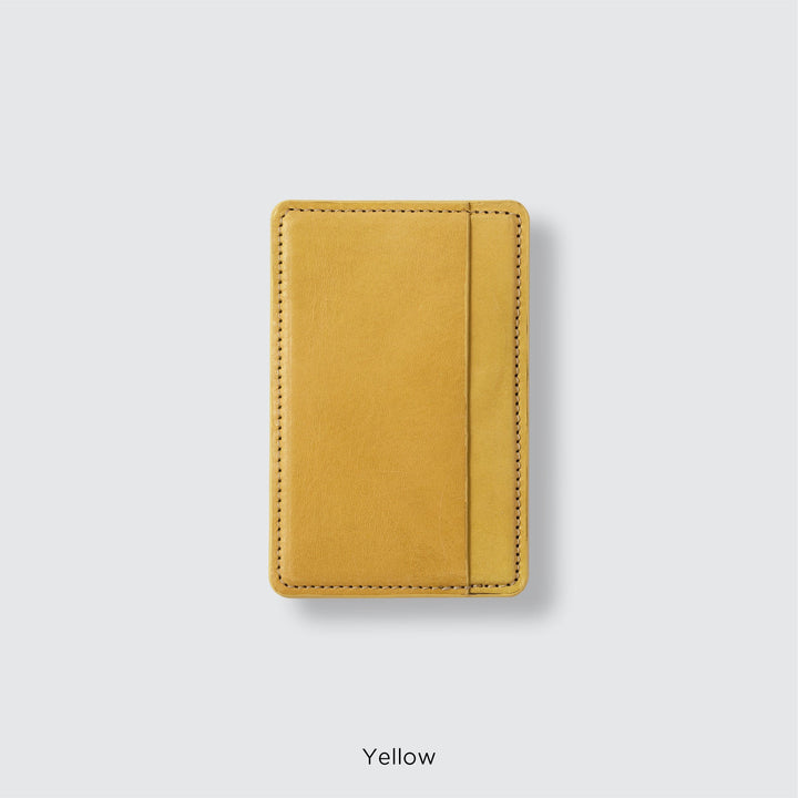 MagSafe-compatible genuine leather card pocket, Mostro Japan leather