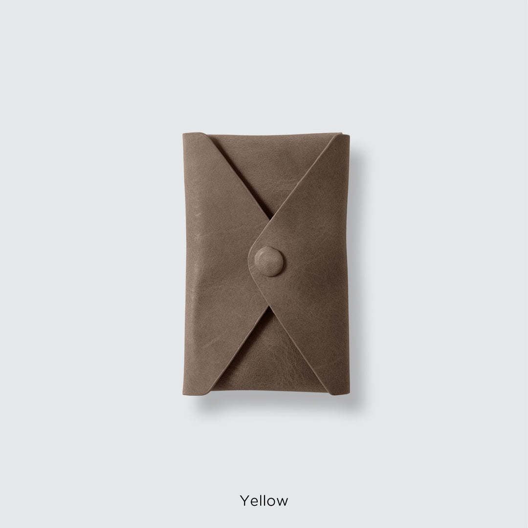 MagSafe-compatible genuine leather card pocket, Mostro Japan leather