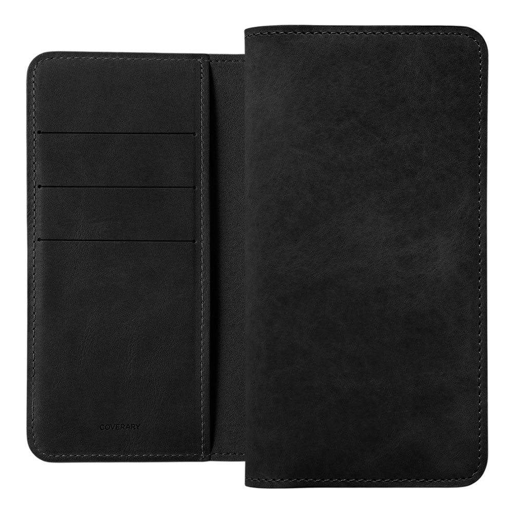 Étui portefeuille en cuir véritable en cuir japonais Mostro avec rangement pour cartes