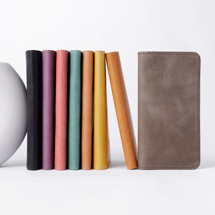 Genuine leather Japan leather Mostro card storage notebook-style case AQUOS series