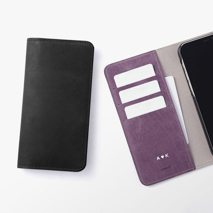 Genuine Leather Japan Leather Mostro Card Storage Personalized Engraving (Color Foil Stamping) Notebook-style Case Xperia Series