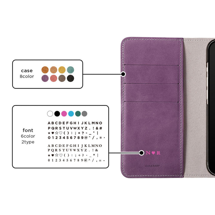 Genuine Leather Japan Leather Mostro Card Storage Personalized Engraving (Color Foil Stamping) Notebook-style Case Xperia Series