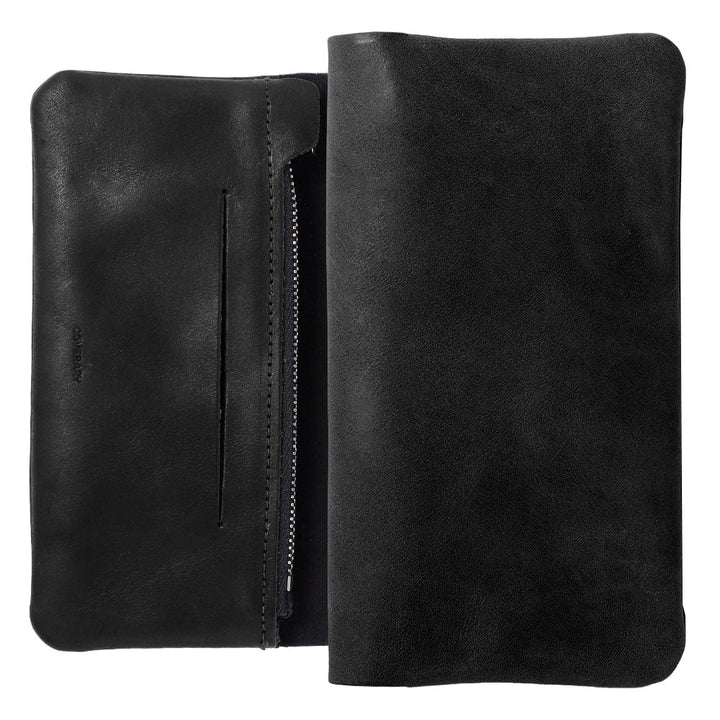 Étui portefeuille en cuir véritable cuir japonais Mostro avec fonction support et poche zippée pour la série Google Pixel