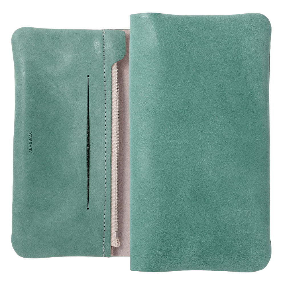 Étui portefeuille en cuir véritable cuir japonais Mostro avec fonction support et poche zippée pour la série Google Pixel