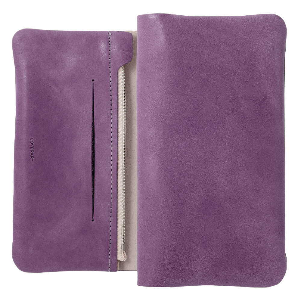 Genuine leather Japan leather Mostro stand function zipper pocket included notebook-style case AQUOS series