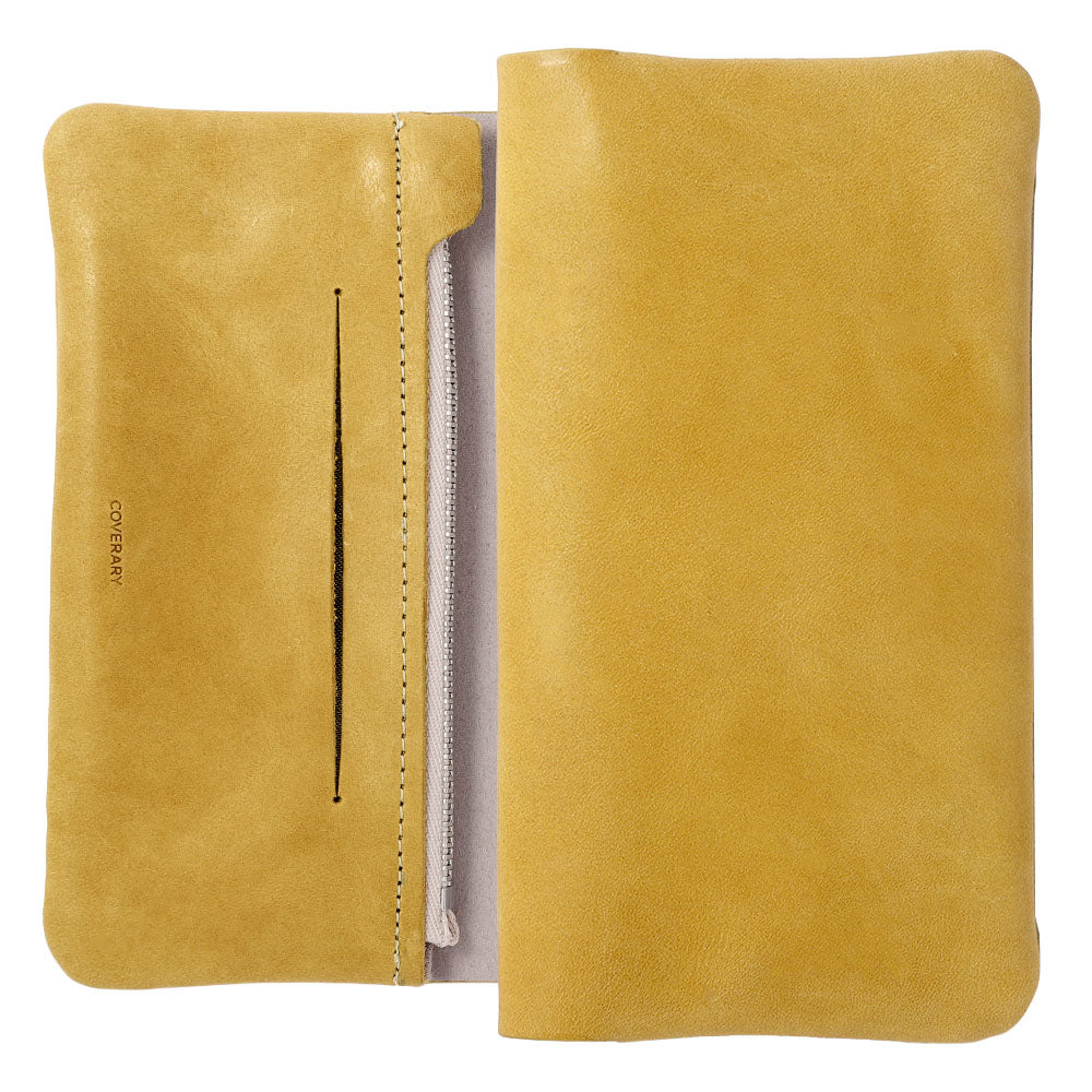 Genuine leather Japan leather Mostro stand function zipper pocket included notebook-style case AQUOS series