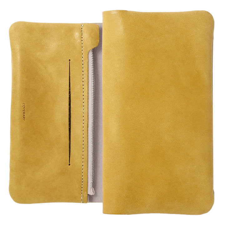 Genuine leather Japan leather Mostro stand function zipper pocket included notebook-style case AQUOS series