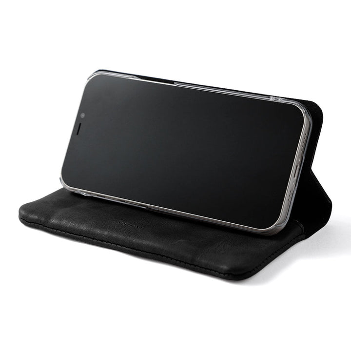 Étui portefeuille en cuir véritable cuir japonais Mostro avec fonction support et poche zippée pour la série Google Pixel