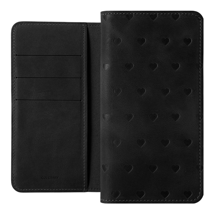 Genuine Leather Japan Leather Mostro Card Storage All-Over Embossed Pattern Notebook-Style Case