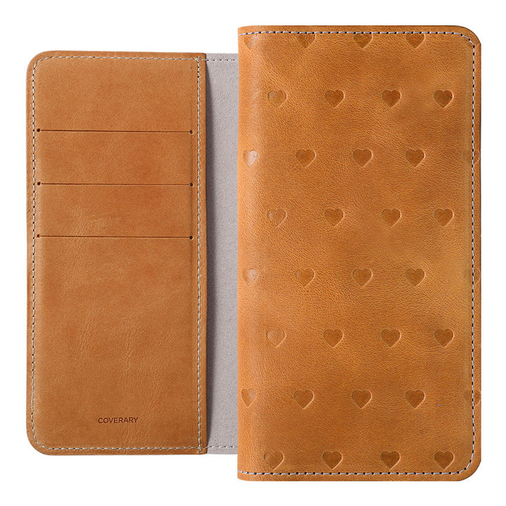 Genuine Leather Japan Leather Mostro Card Storage All-Over Embossed Pattern Notebook-Style Case