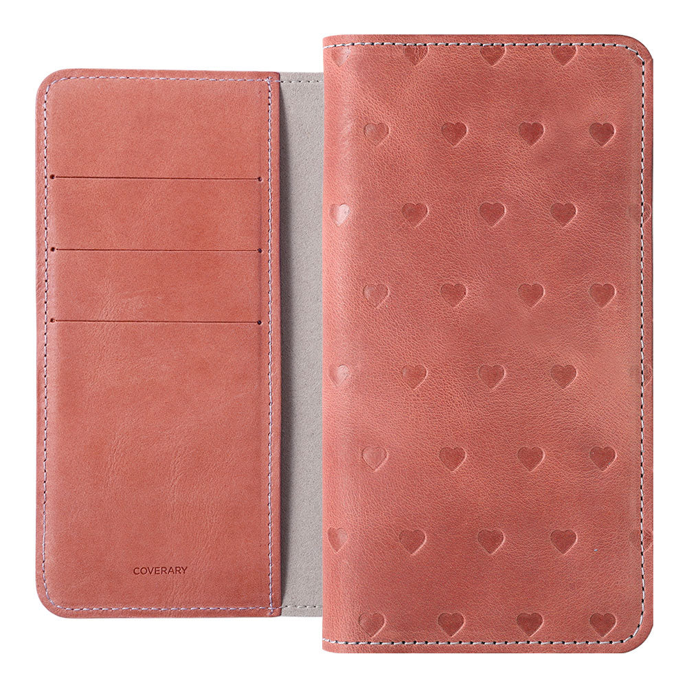 Genuine Leather Japan Leather Mostro Card Storage All-Over Embossed Pattern Notebook-Style Case