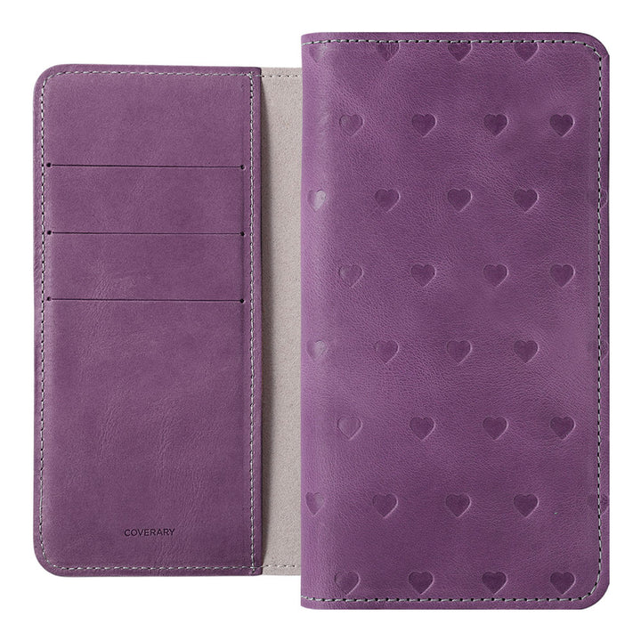 Genuine Leather Japan Leather Mostro Card Storage All-Over Embossed Pattern Notebook-Style Case