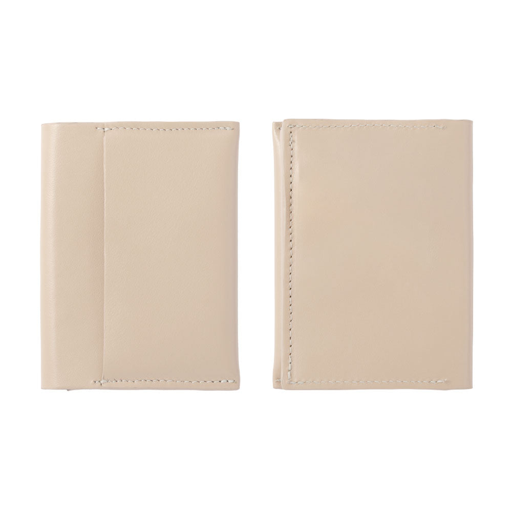 Portefeuille à cartes en cuir italien lisse véritable cuir