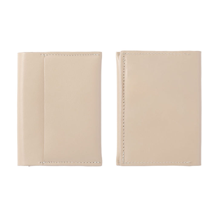 Portefeuille à cartes en cuir italien lisse véritable cuir