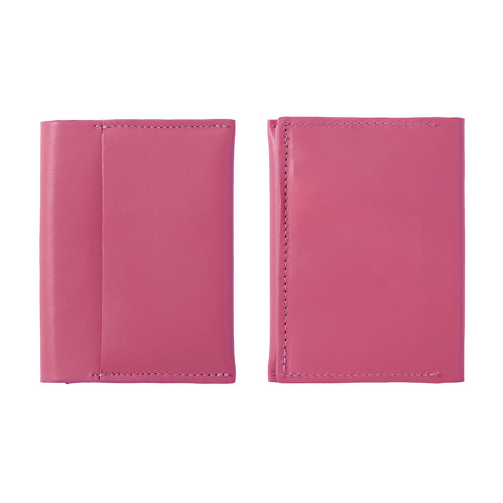 Portefeuille à cartes en cuir italien lisse véritable cuir