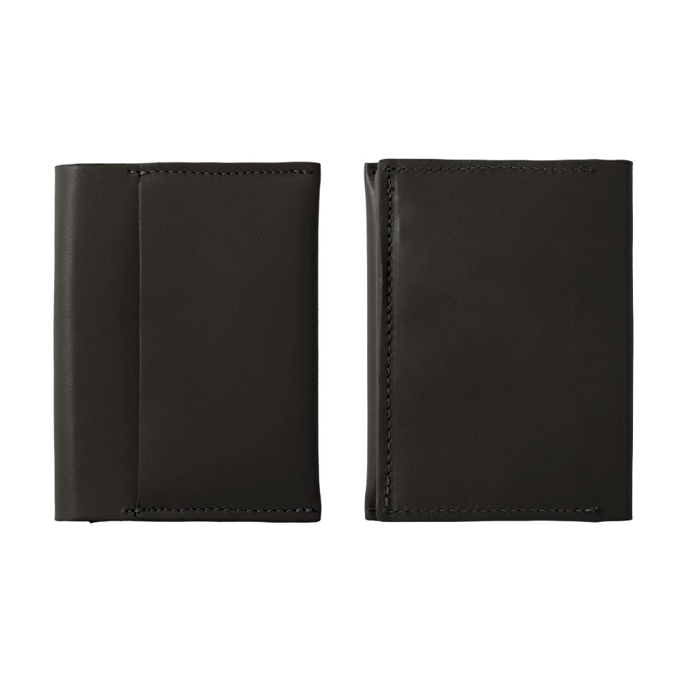 Portefeuille à cartes en cuir italien lisse véritable cuir