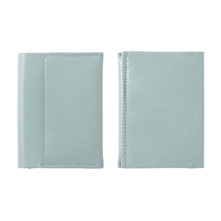 Portefeuille à cartes en cuir italien lisse véritable cuir