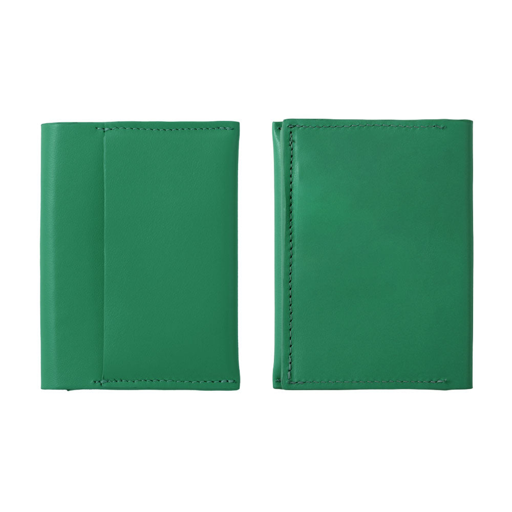 Portefeuille à cartes en cuir italien lisse véritable cuir