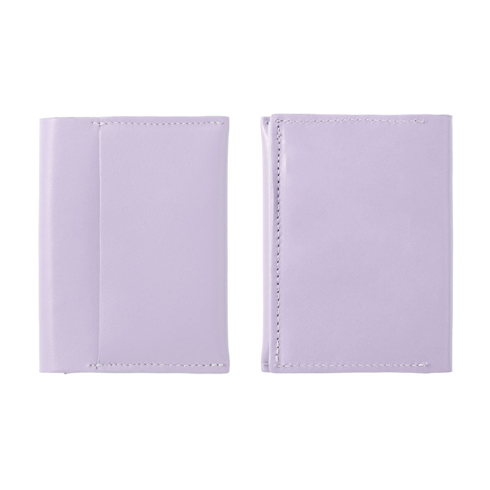 Portefeuille à cartes en cuir italien lisse véritable cuir