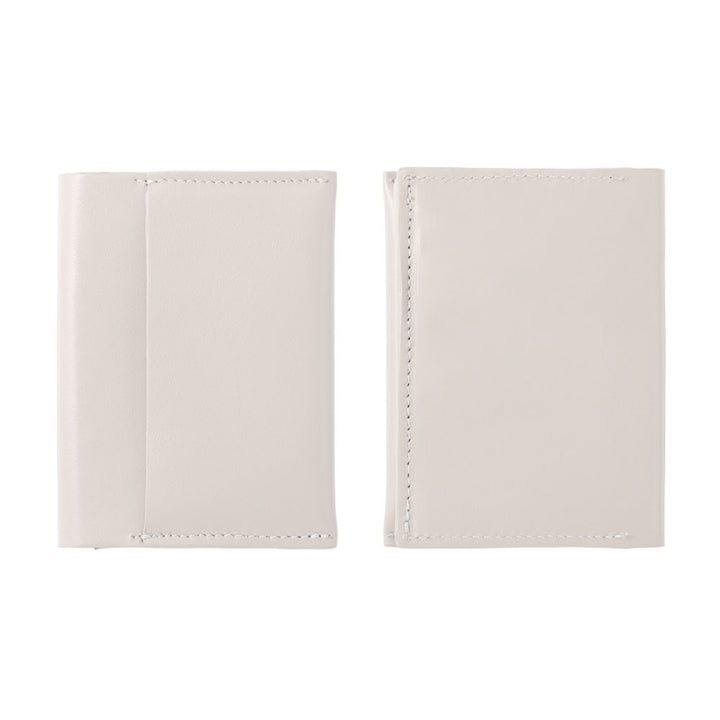 Portefeuille à cartes en cuir italien lisse véritable cuir