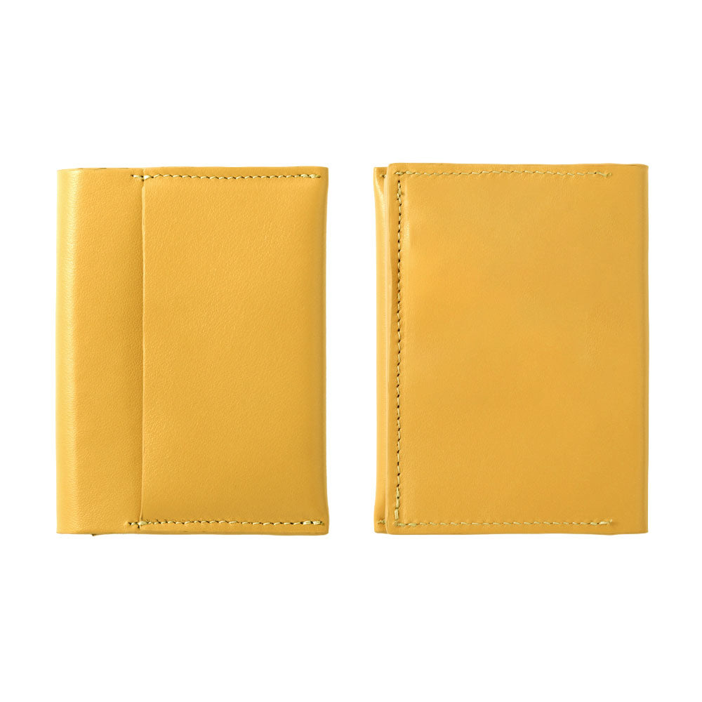 Portefeuille à cartes en cuir italien lisse véritable cuir