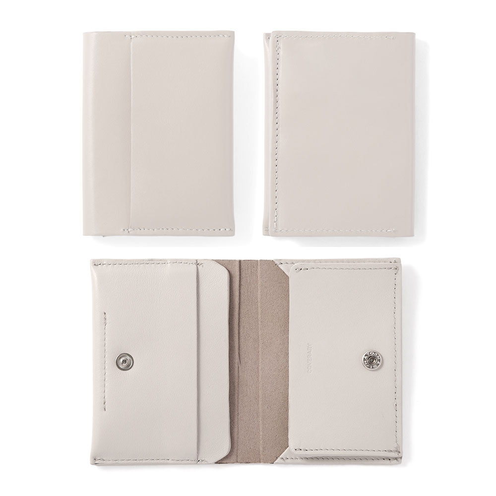 Portefeuille à cartes en cuir italien lisse véritable cuir