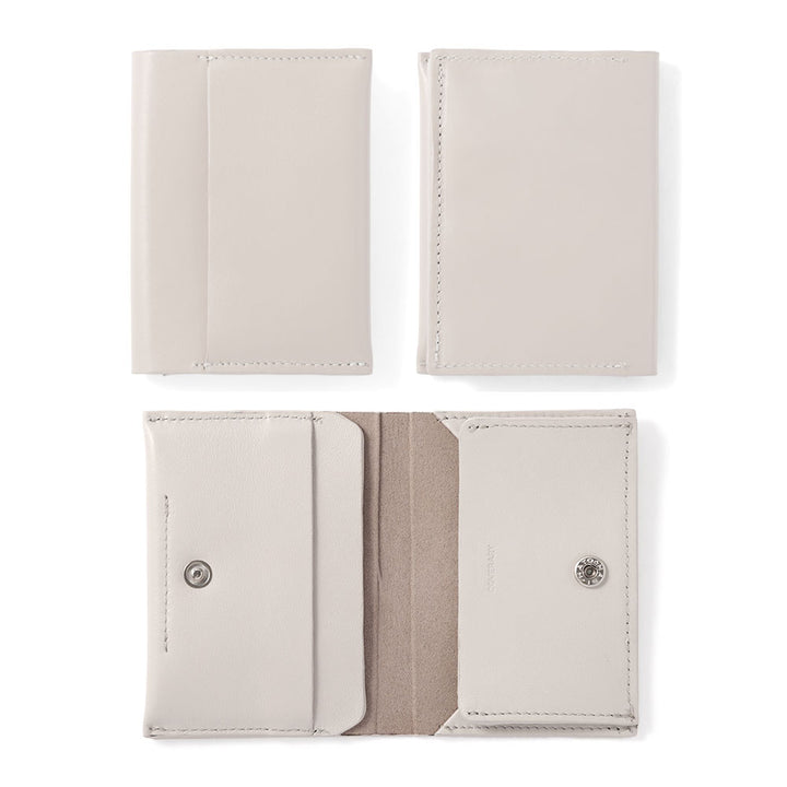 Portefeuille à cartes en cuir italien lisse véritable cuir