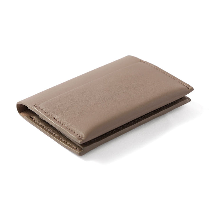 Portefeuille à cartes en cuir italien lisse véritable cuir