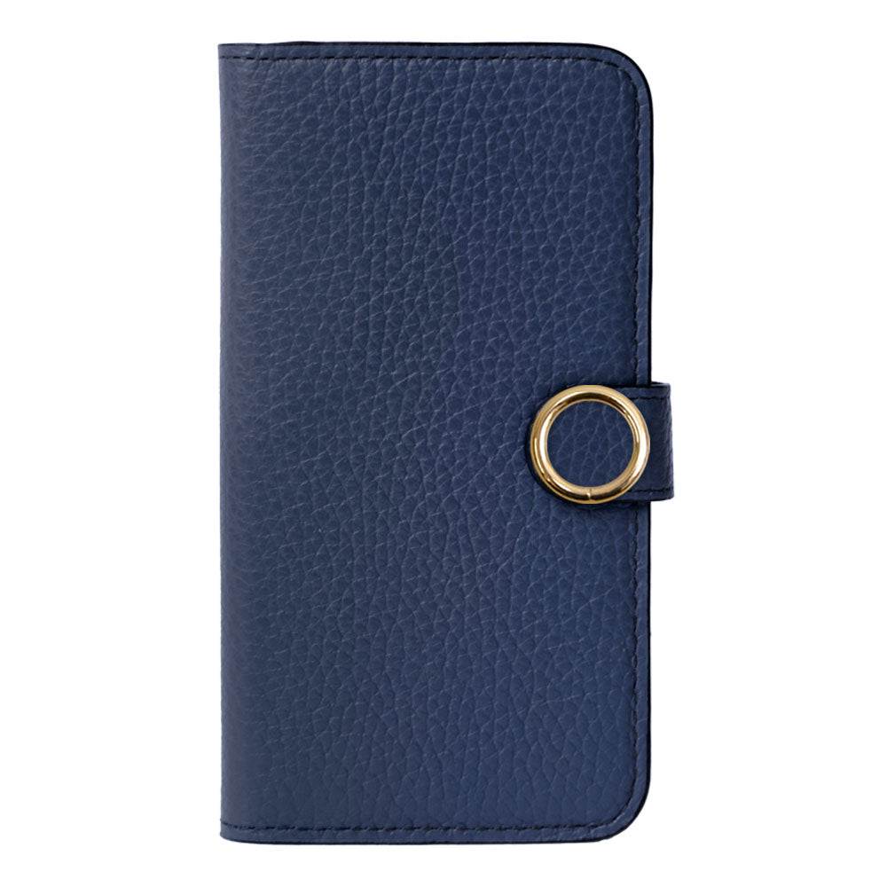 Cuir véritable 32 couleurs cuir italien grainé étui portefeuille avec anneau doré pour cartes (avec ceinture) série Xperia