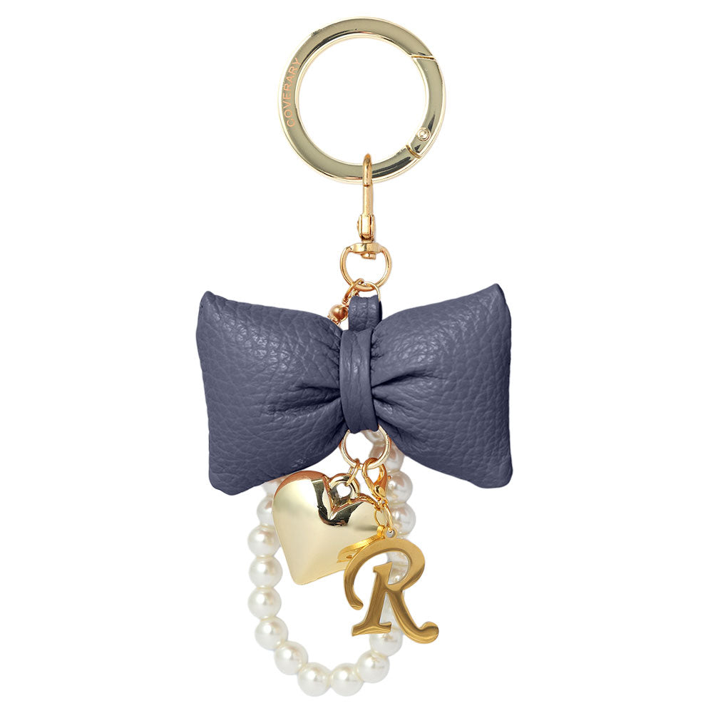 Accessories Genuine Leather 32 Colors Italian Shrink Leather Padded Ribbon Initial Pearl Charm