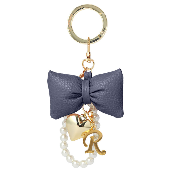 Accessories Genuine Leather 32 Colors Italian Shrink Leather Padded Ribbon Initial Pearl Charm