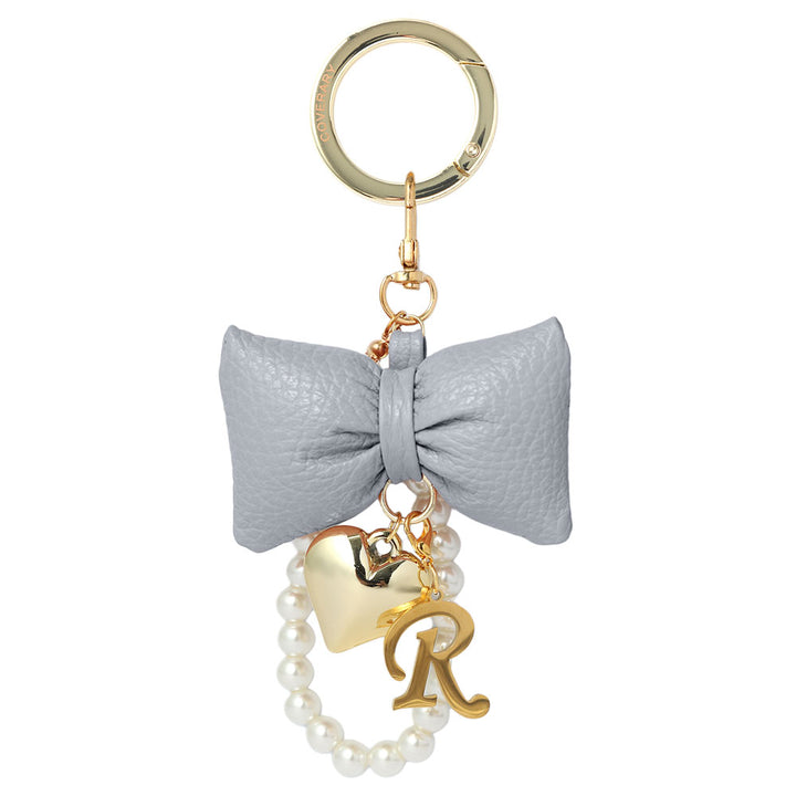 Accessories Genuine Leather 32 Colors Italian Shrink Leather Padded Ribbon Initial Pearl Charm