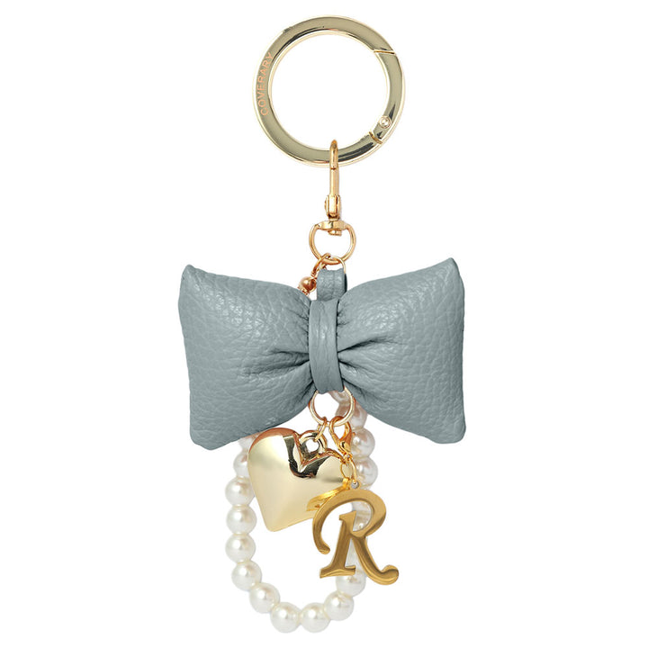 Accessories Genuine Leather 32 Colors Italian Shrink Leather Padded Ribbon Initial Pearl Charm